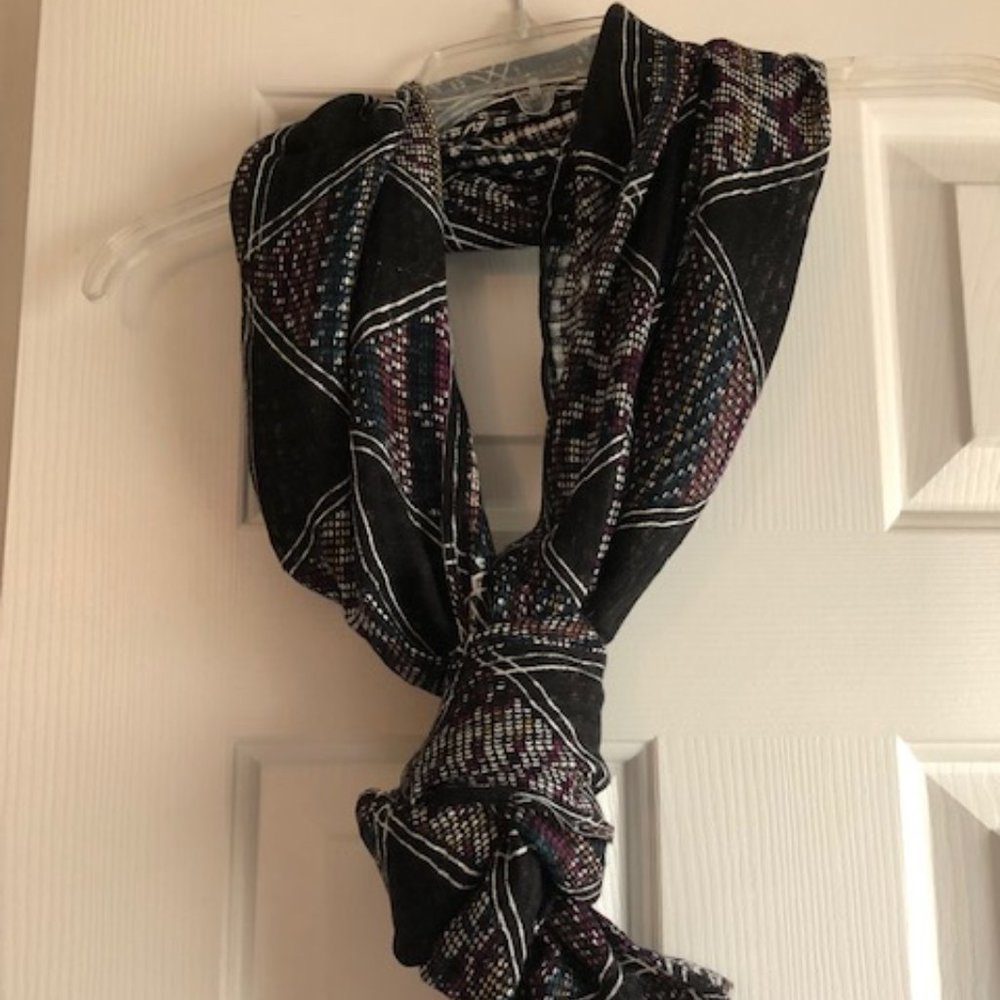 Black Multi-Colored Scarf